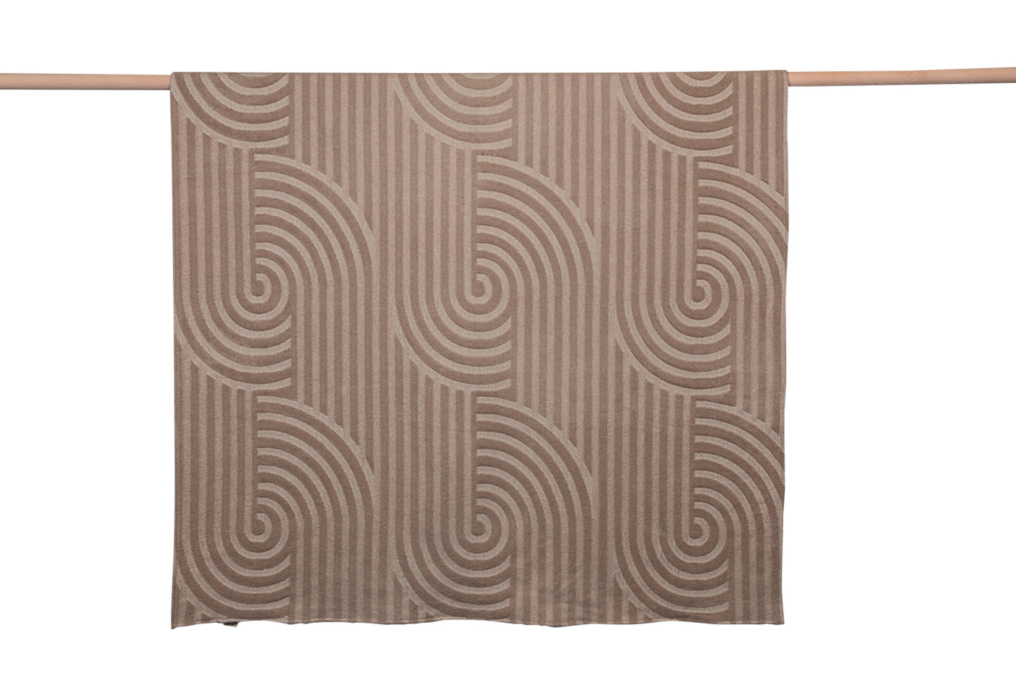 Decke gebogene Linien sand 150 x 200 cm