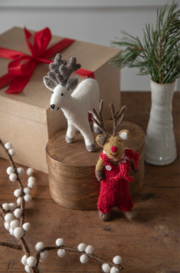 Rentier weiss Mutter & Baby "2er Set"