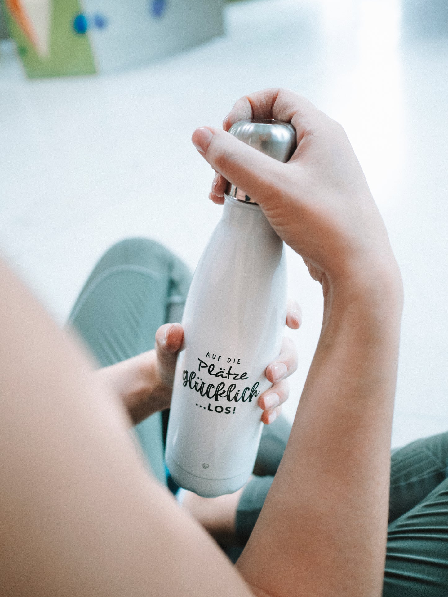 Thermosflasche "Auf die Plätze"