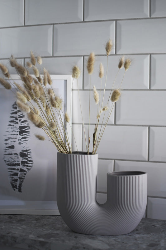U-Vase Storefactory hellgrau 24 x 7 x 21 cm