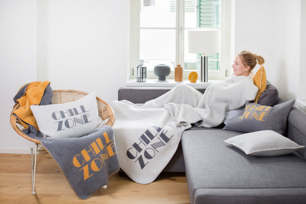 Decke "Chillzone" hellgrau 150 x 200 cm