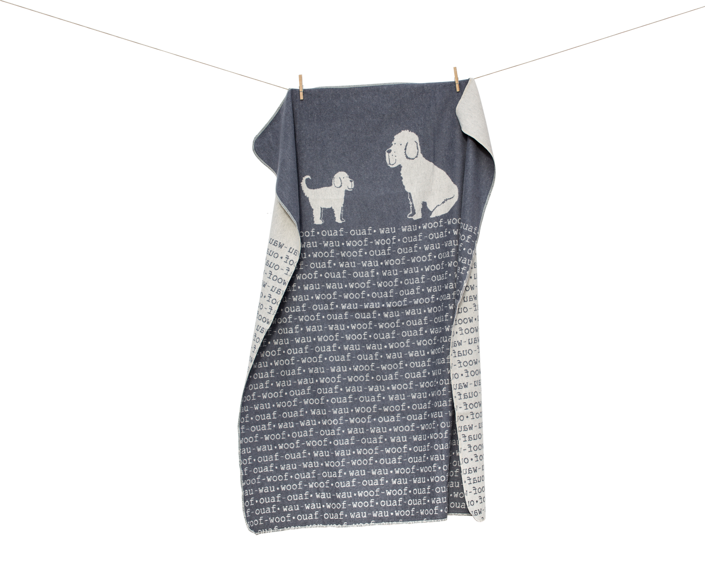 Haustierdecke Dog grau 100 x 140 cm