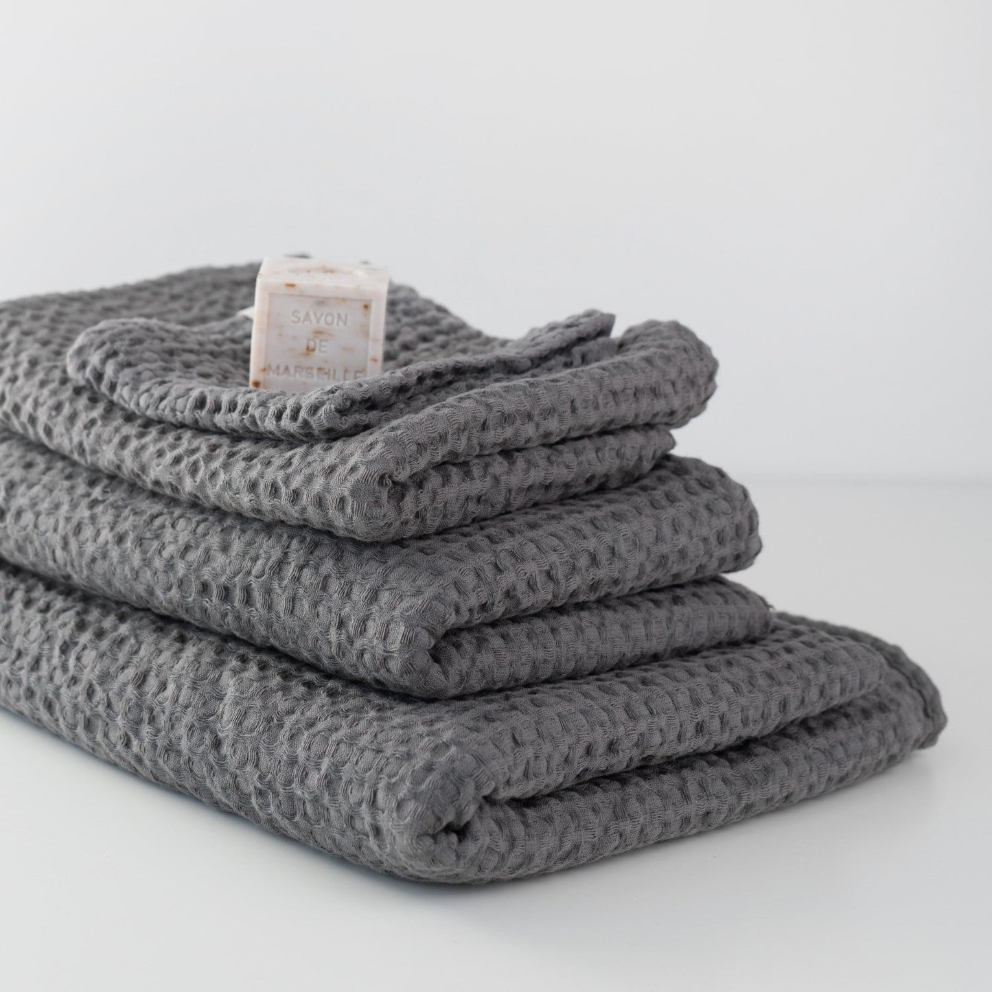 Waffle Towel Dark Grey
