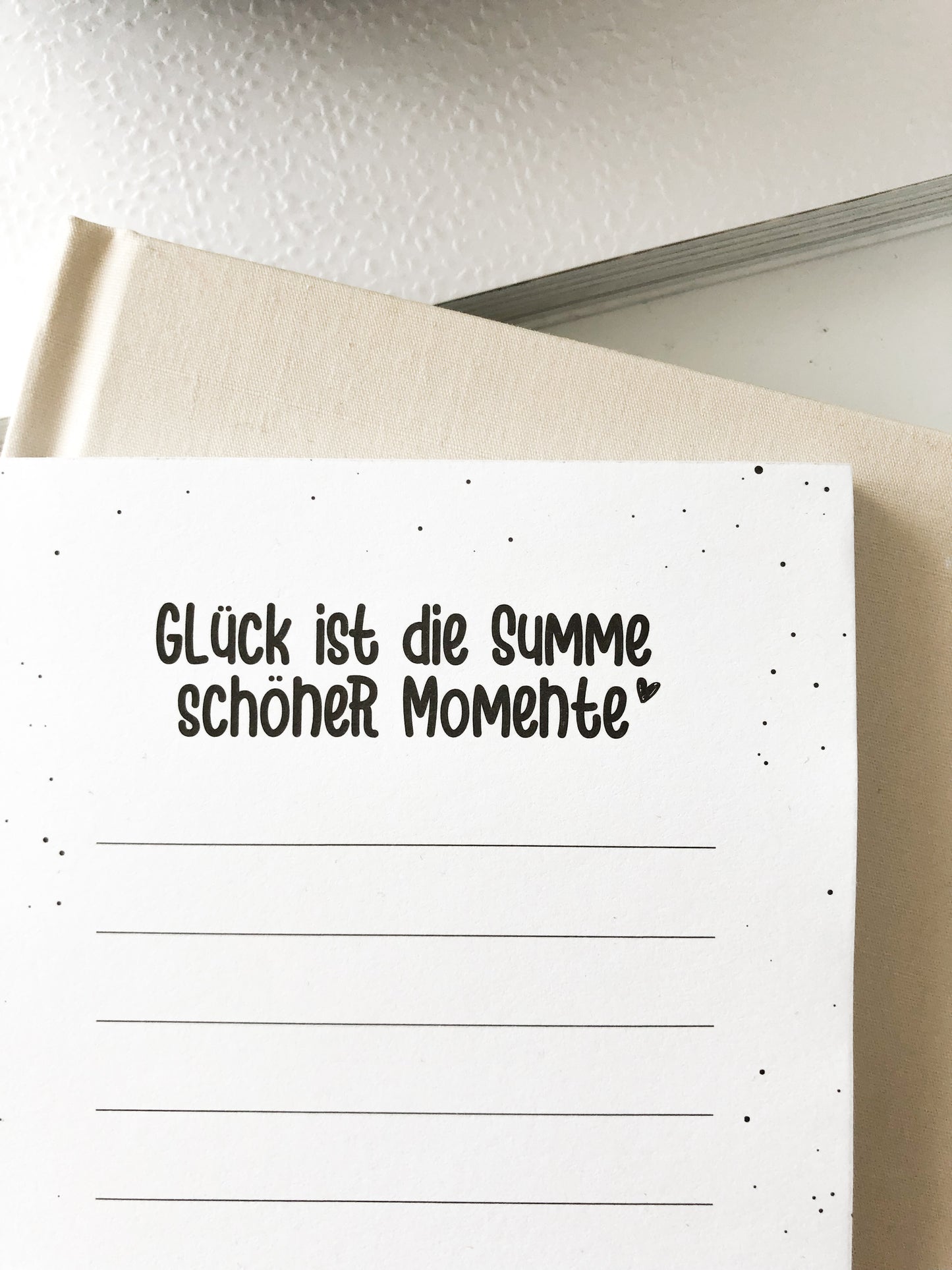 Notizblock Momente