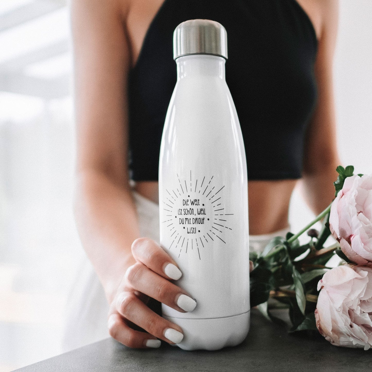 Thermosflasche "Die Welt ist schön"