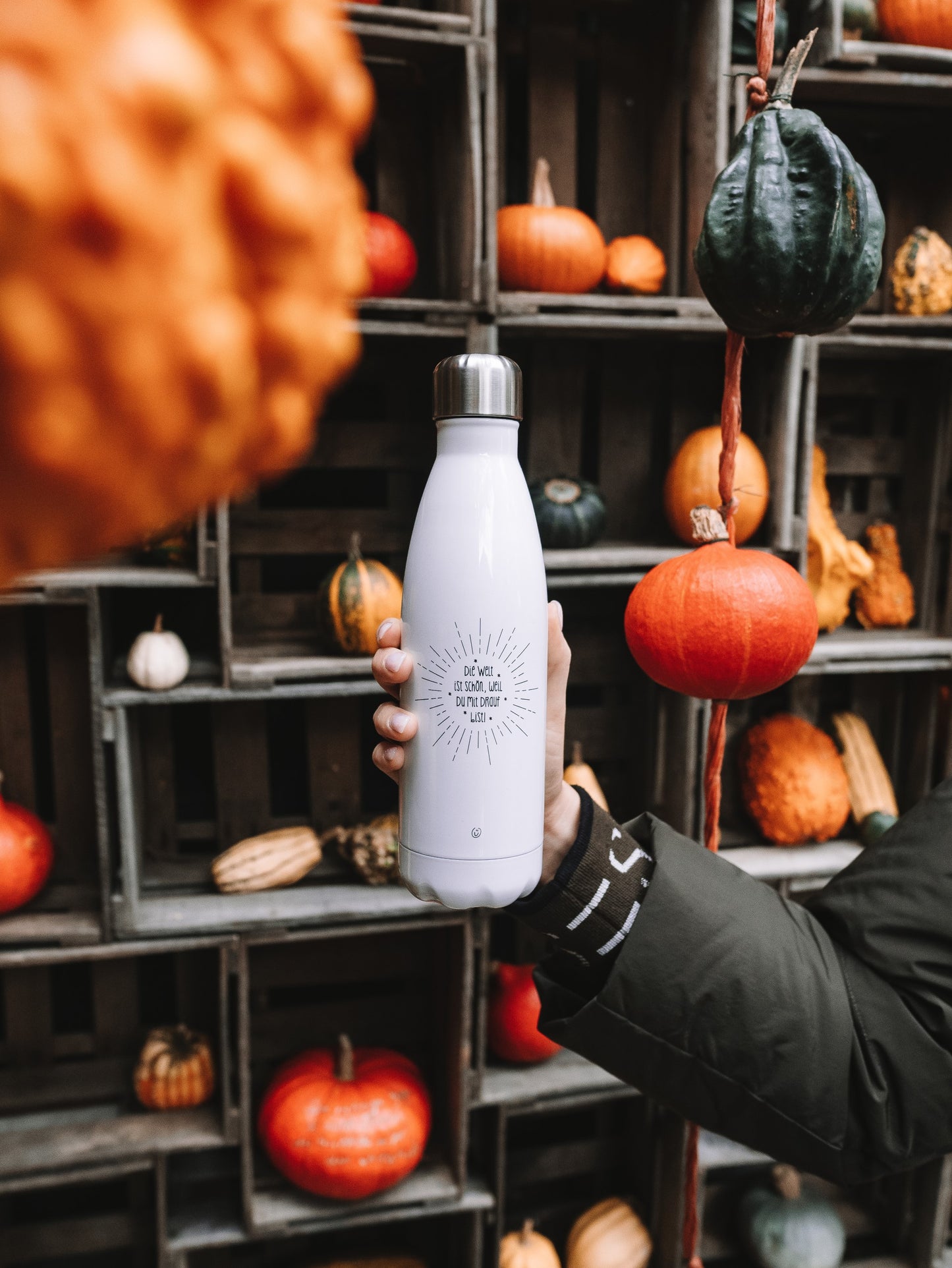 Thermosflasche "Die Welt ist schön"
