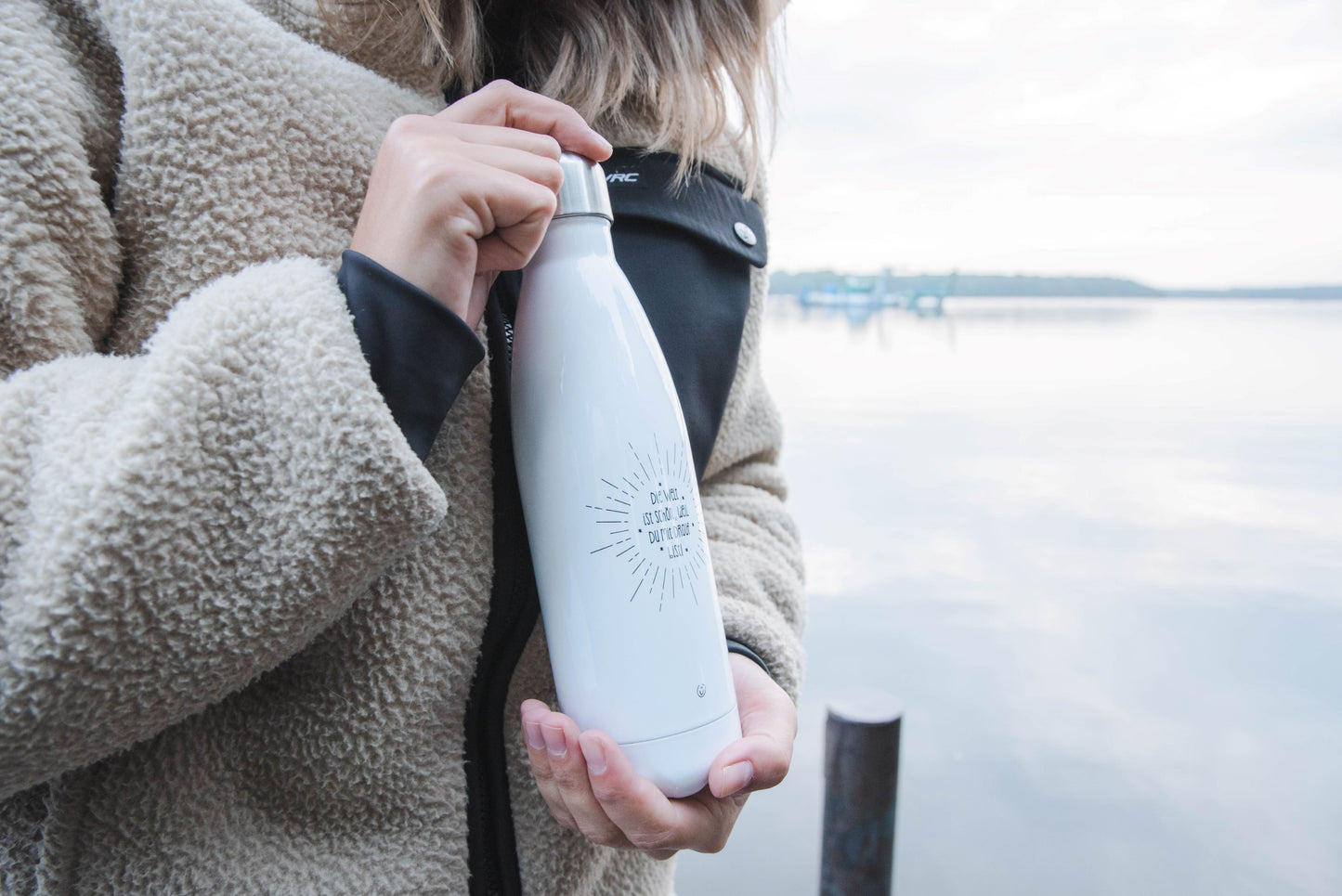 Thermosflasche "Die Welt ist schön"