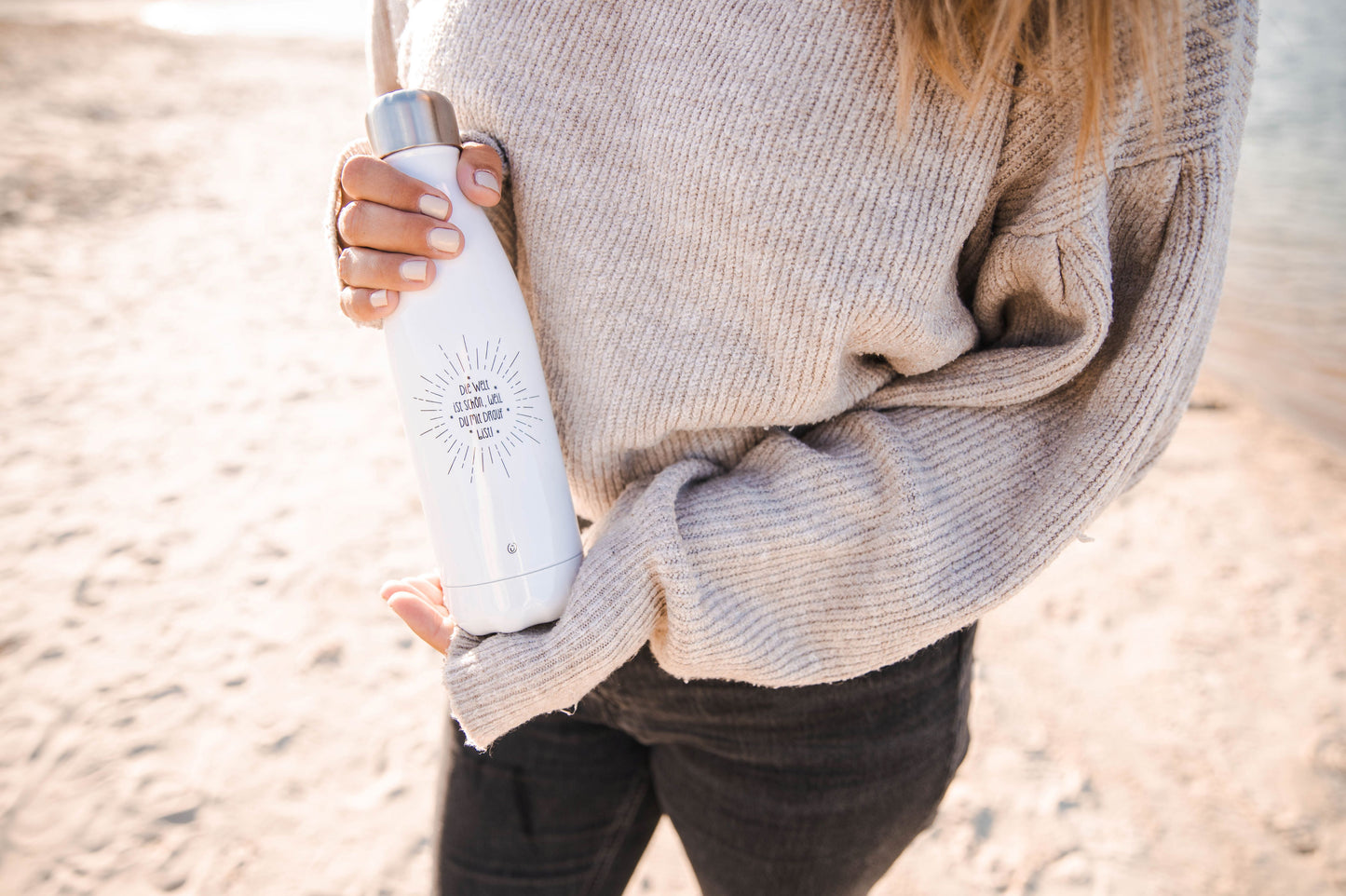Thermosflasche "Die Welt ist schön"