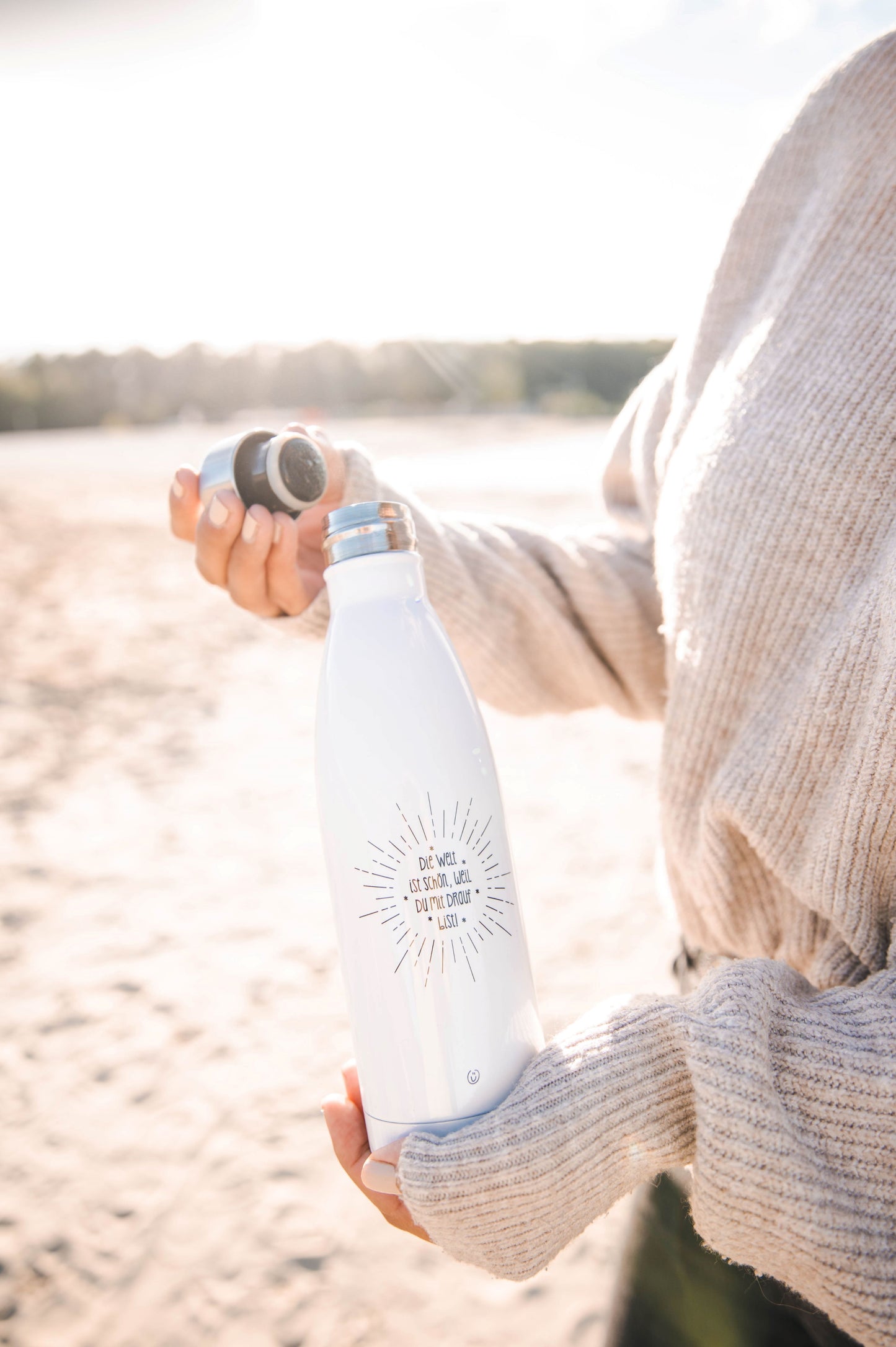 Thermosflasche "Die Welt ist schön"