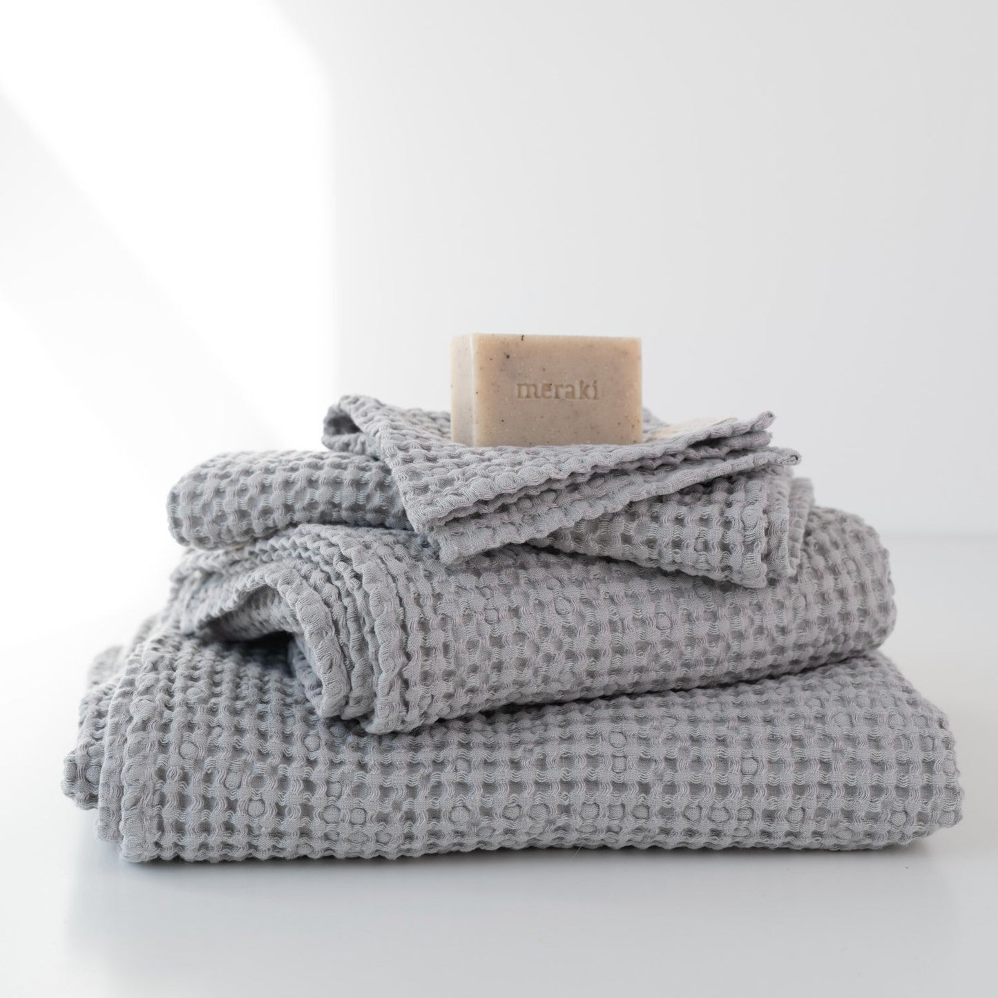 Waffle Towel Light Grey