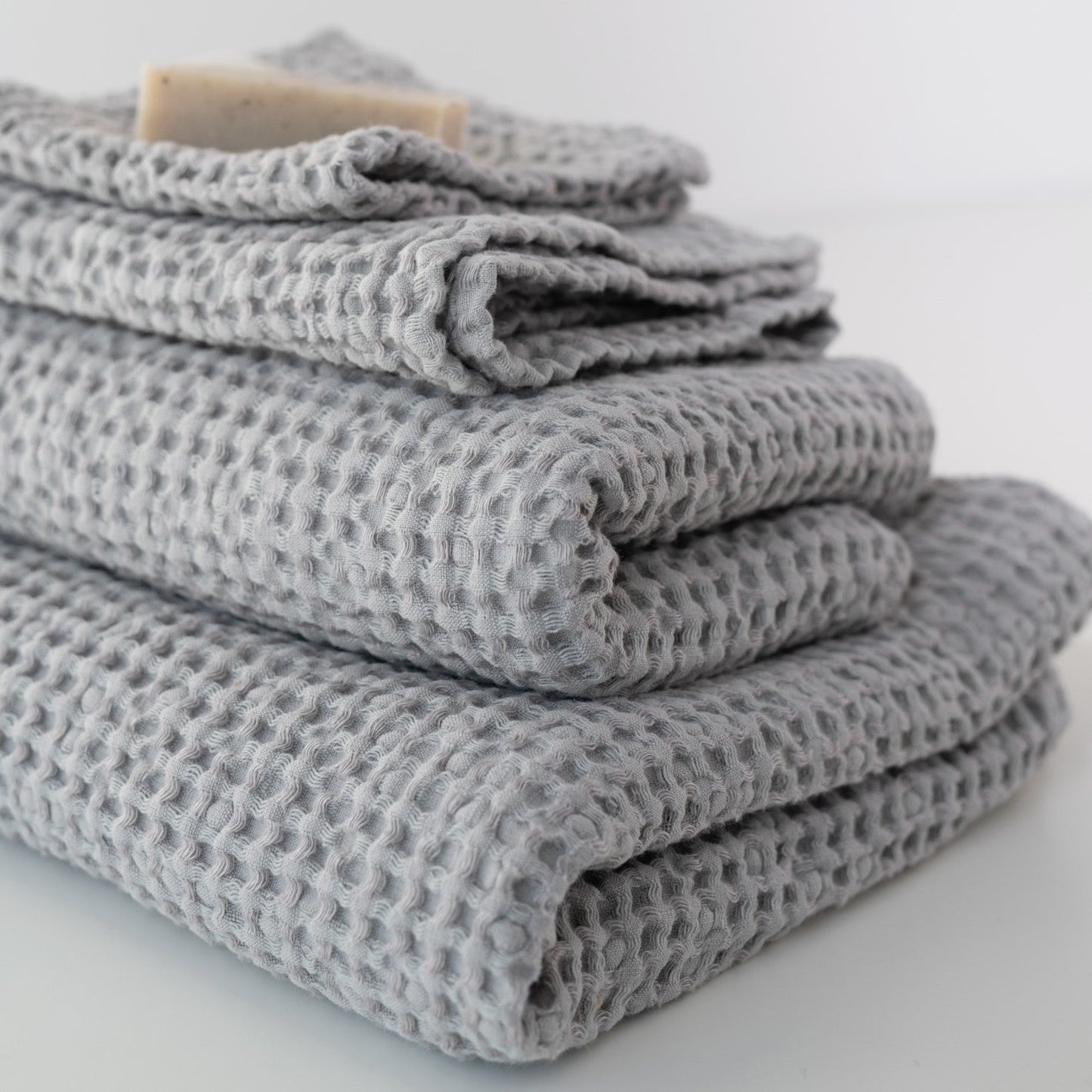 Waffle Towel Light Grey