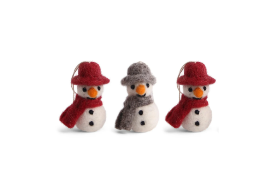 Mini Schneemann mit Schal Classic "3er Set"