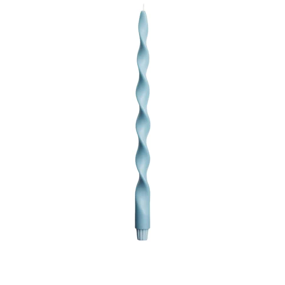 Spiralkerze türkis