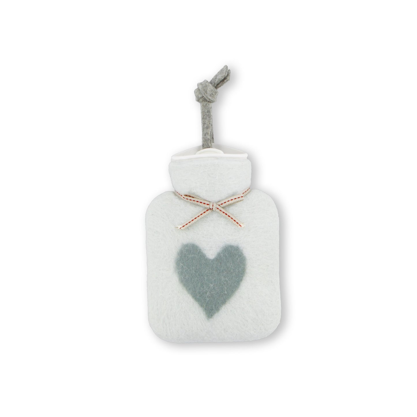 Mini Wärmflasche Herz silver blue petrol
