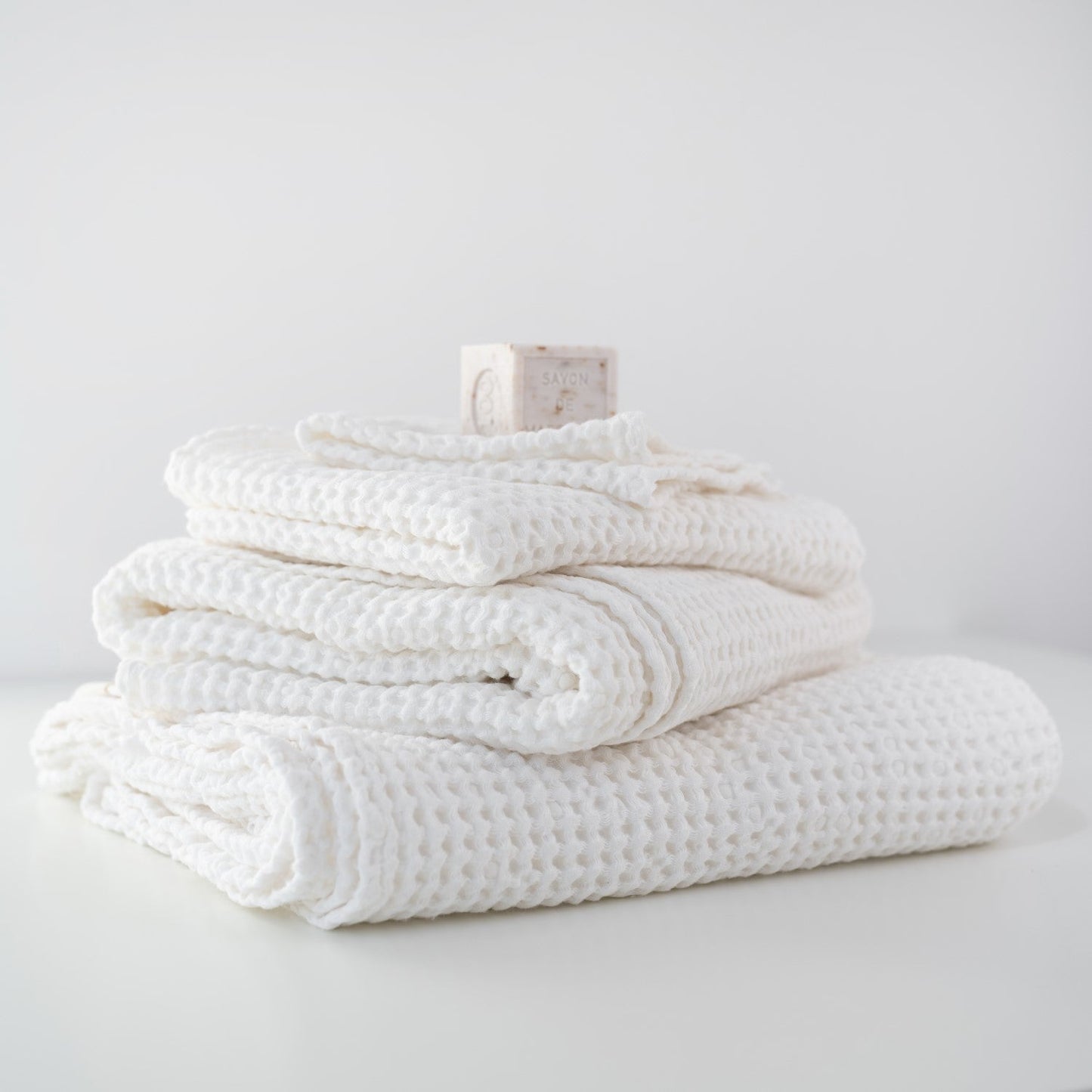 Waffle Towel White Linen