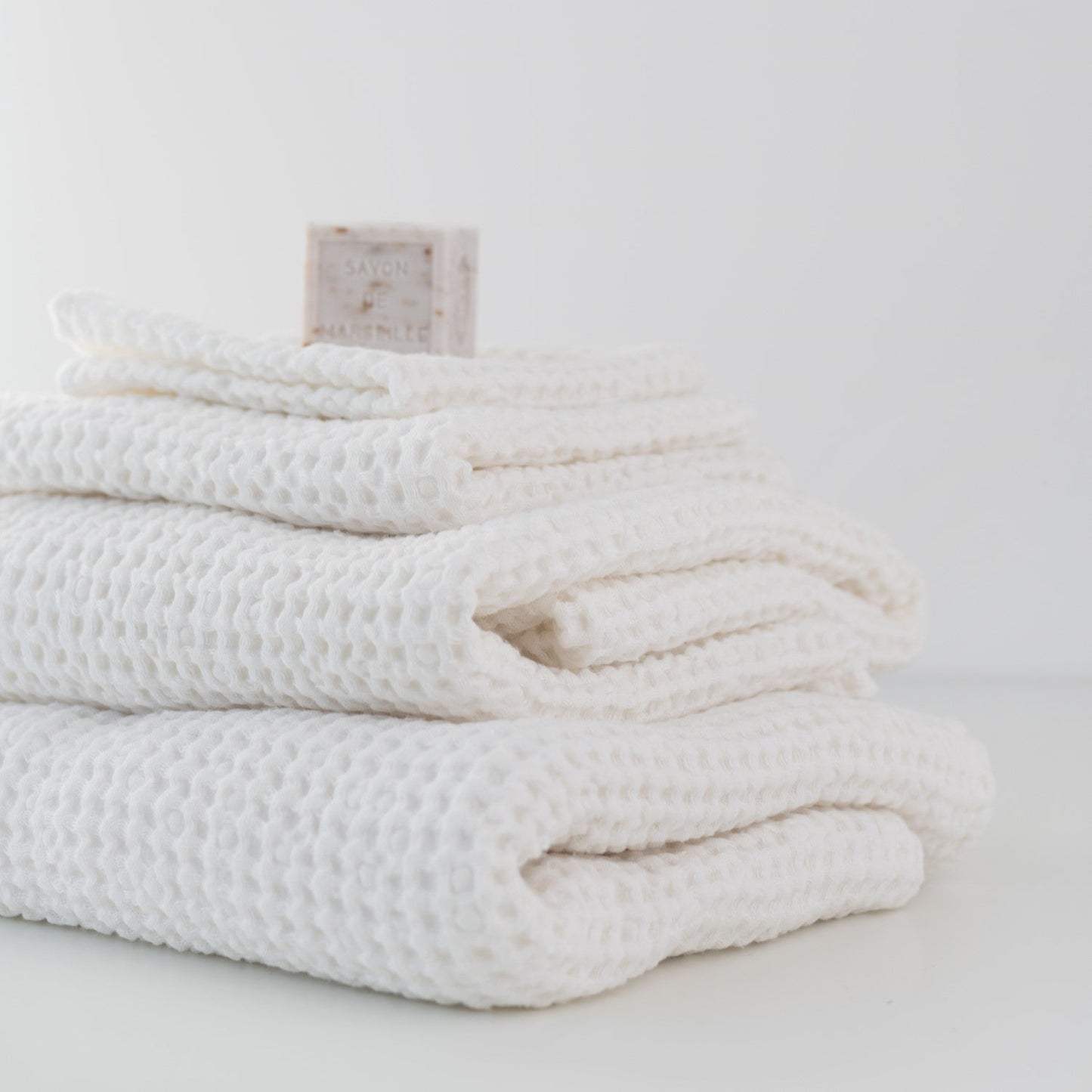 Waffle Towel White Linen