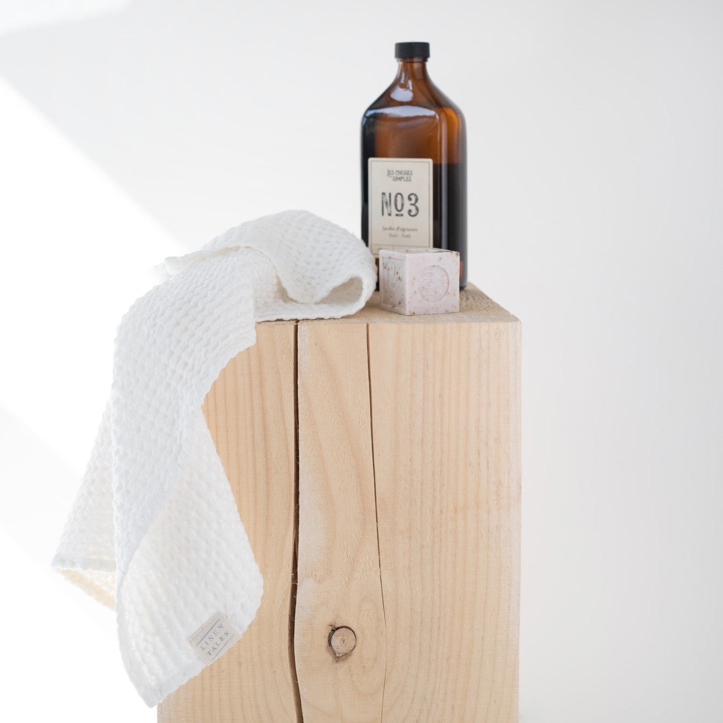 Waffle Towel White Linen