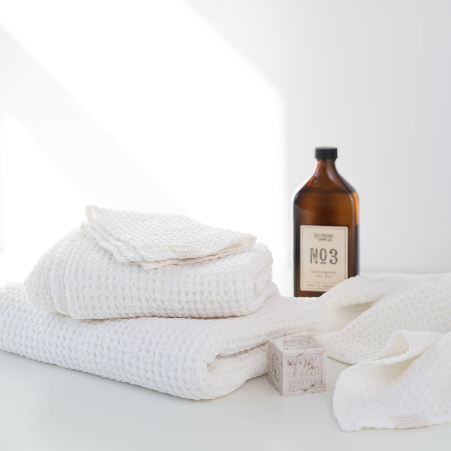 Waffle Towel White Linen