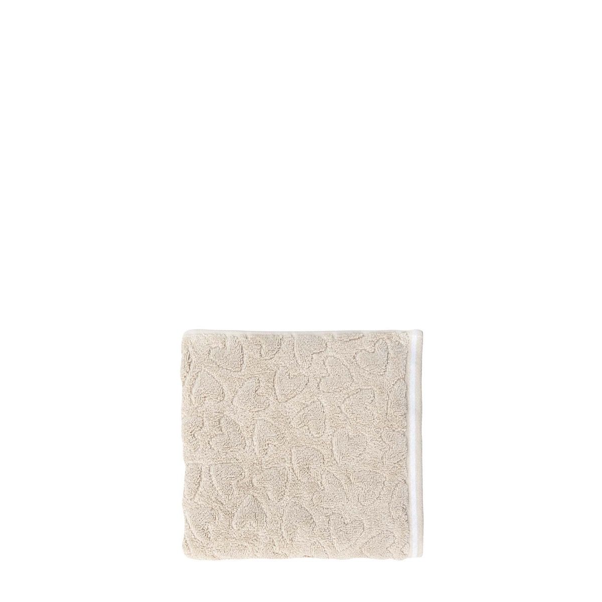 Badetuch Herz 50 x 100 cm beige