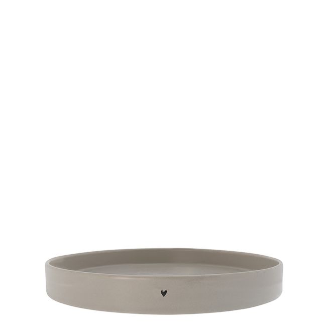 Tablett rund beige