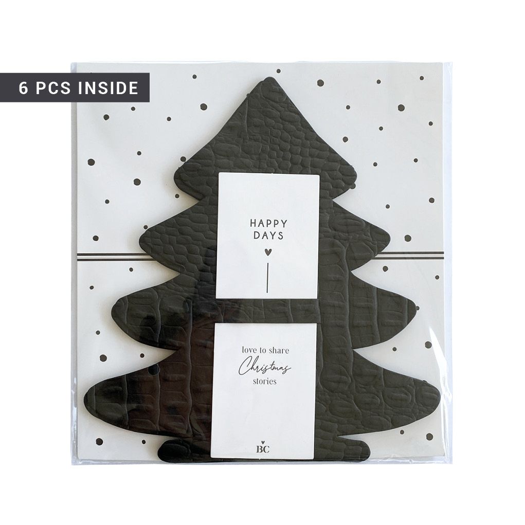 XMAS Tree Serviettenhalter schwarz (6er Set)
