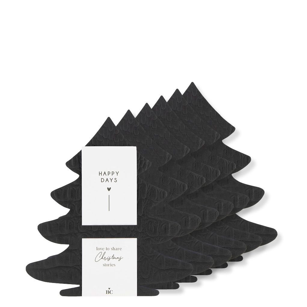 XMAS Tree Serviettenhalter schwarz (6er Set)