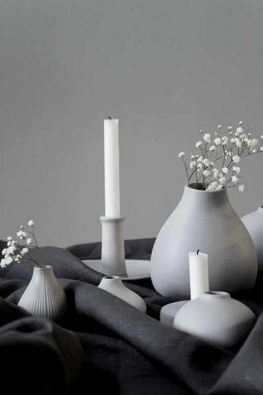 Vase Storefactory hellgrau klein 7 x 9 cm
