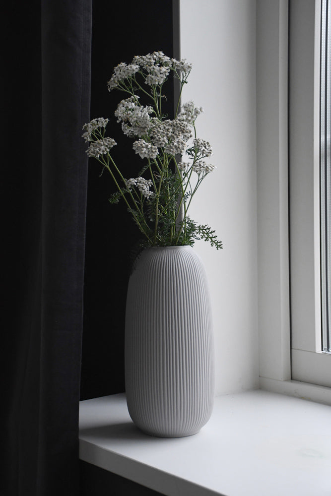 Vase Storefactory hellgrau 12 x 25 cm