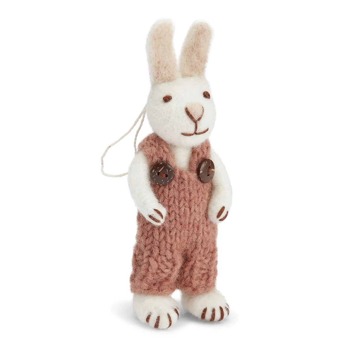 Weisser Hase mit rosa Hose
