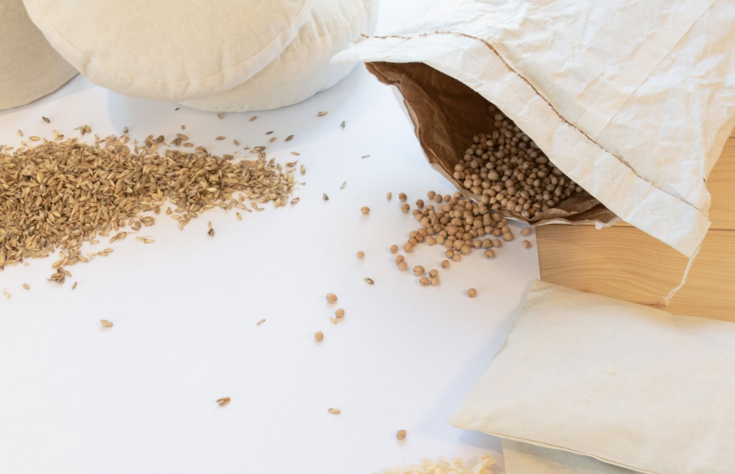 Naturkissen Hirsespreu beige