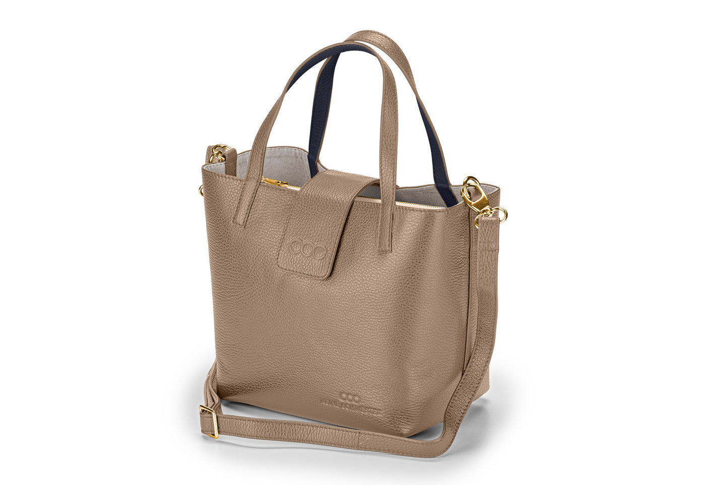 Midi Marte taupe nachtblau gold