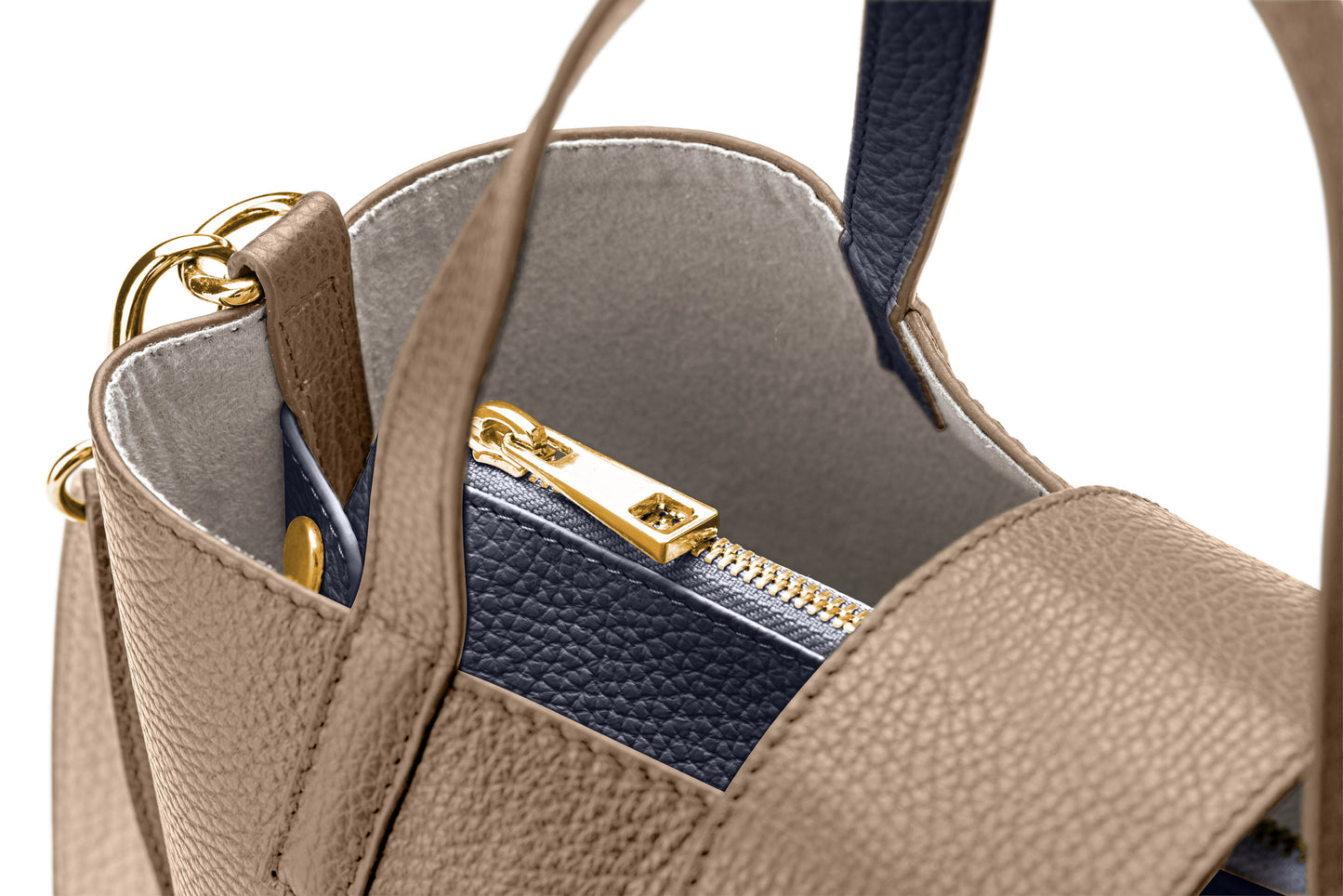 Midi Marte taupe nachtblau gold