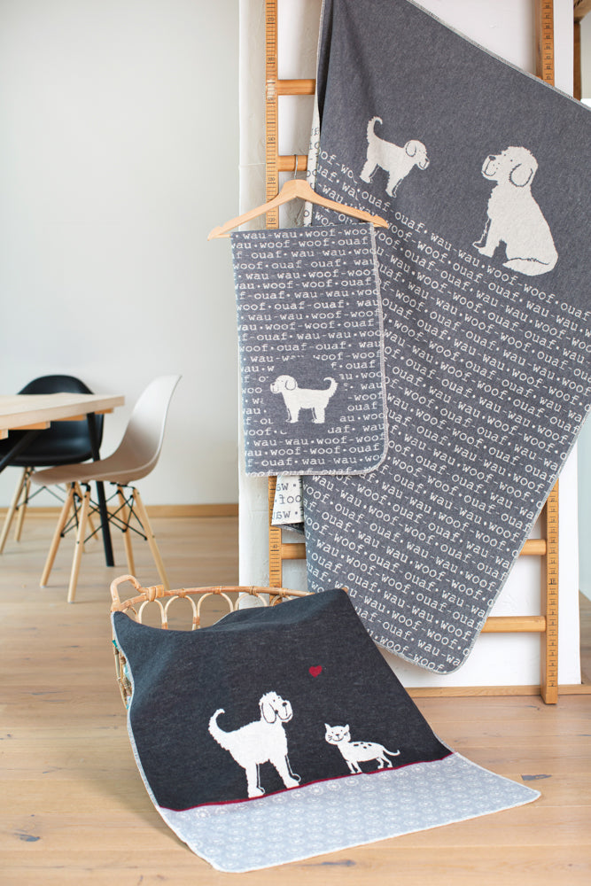 Haustierdecke Dog grau 100 x 140 cm