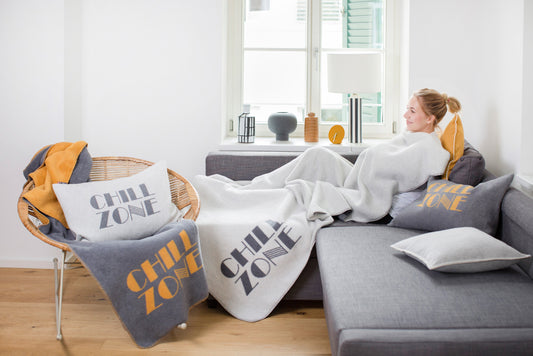 Decke "Chillzone" hellgrau 150 x 200 cm