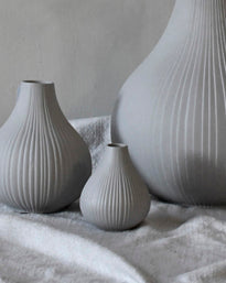 Vase Storefactory hellgrau klein 7 x 9 cm