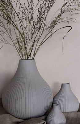 Vase Storefactory hellgrau gross 21 x 25 cm